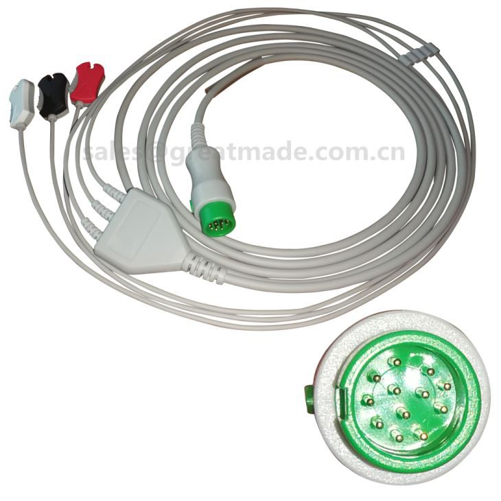 Mindray 12-dijelni EKG kabel s jednostrukim žicama, 3-vodič, 5ld