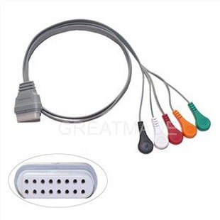 Holter snimač EKG kabel za pacijenta 16-polni 5 vodi Snap 4.0 IEC standardno kompatibilan za Edan Holter snimač Stroj SE-2003 2012
